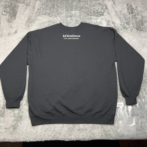 Byte Dance Sweatshirt Mens Large Black Pullover 10th Anniversary Tik Tok Social - Picture 10 of 10